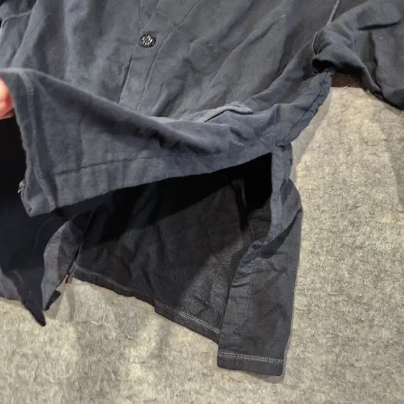 VTG Blue Fish Womens OS One Size Hand Painted Organic Cotton Button Shirt Jacket - Picture 9 of 16